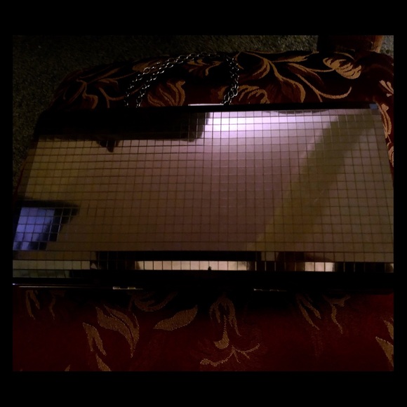 Metallic Evening Bag on one side & fabric on other - Picture 1 of 4